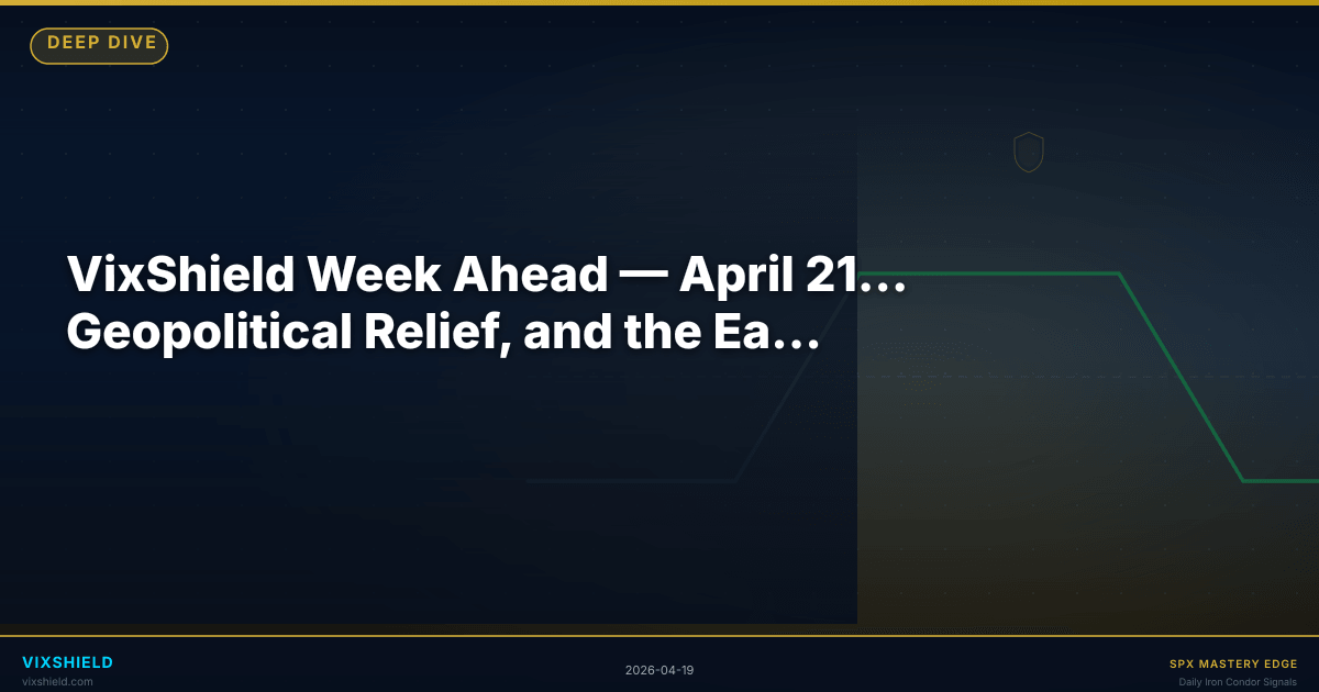 VixShield Week Ahead — April 21–25, 2026 — Record Highs, Geopolitical Relief, and the Earnings Gauntlet That Tests Everything