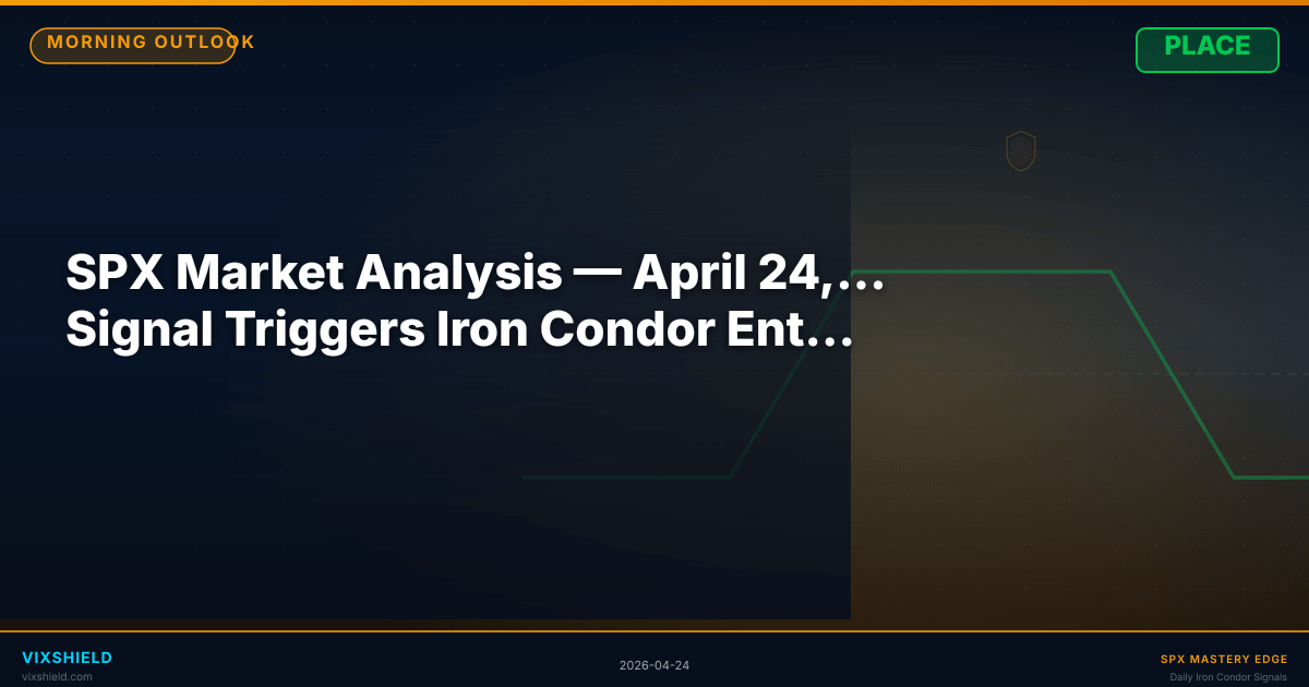 SPX Market Analysis — April 24, 2026 — RSAi PLACE Signal Triggers Iron Condor Entries as VIX Declines to 18.82