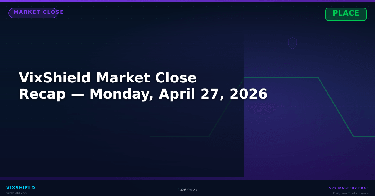 VixShield Market Close Recap — Monday, April 27, 2026