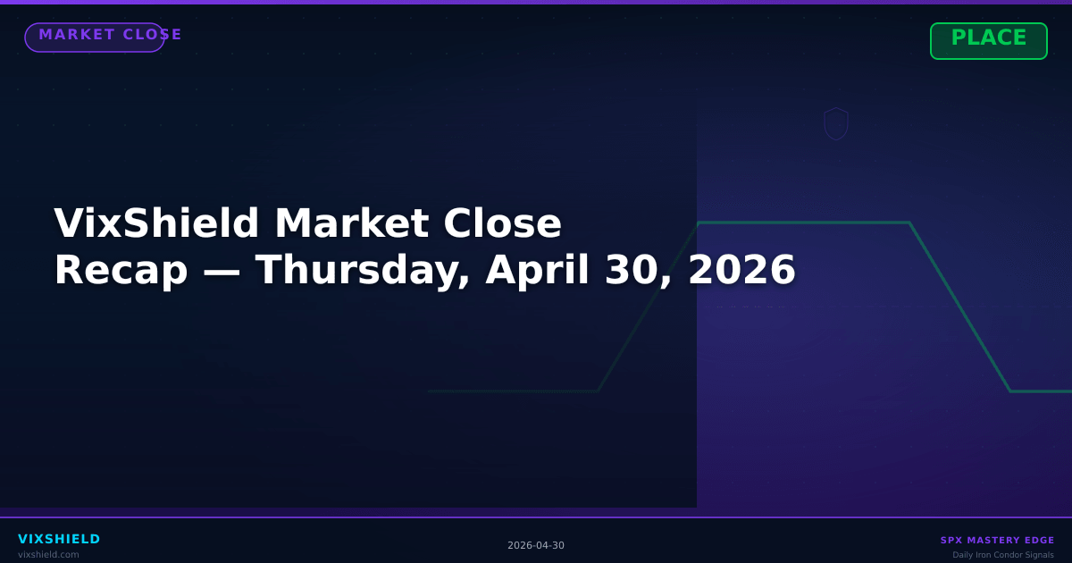 VixShield Market Close Recap — Thursday, April 30, 2026