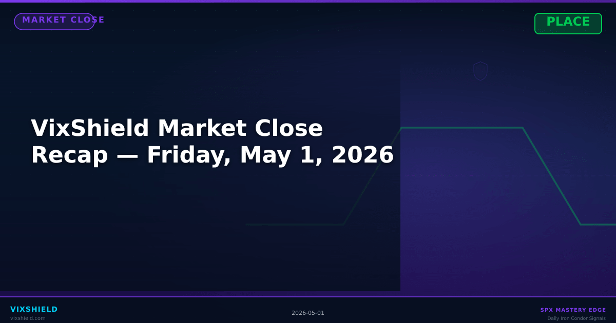 VixShield Market Close Recap — Friday, May 1, 2026