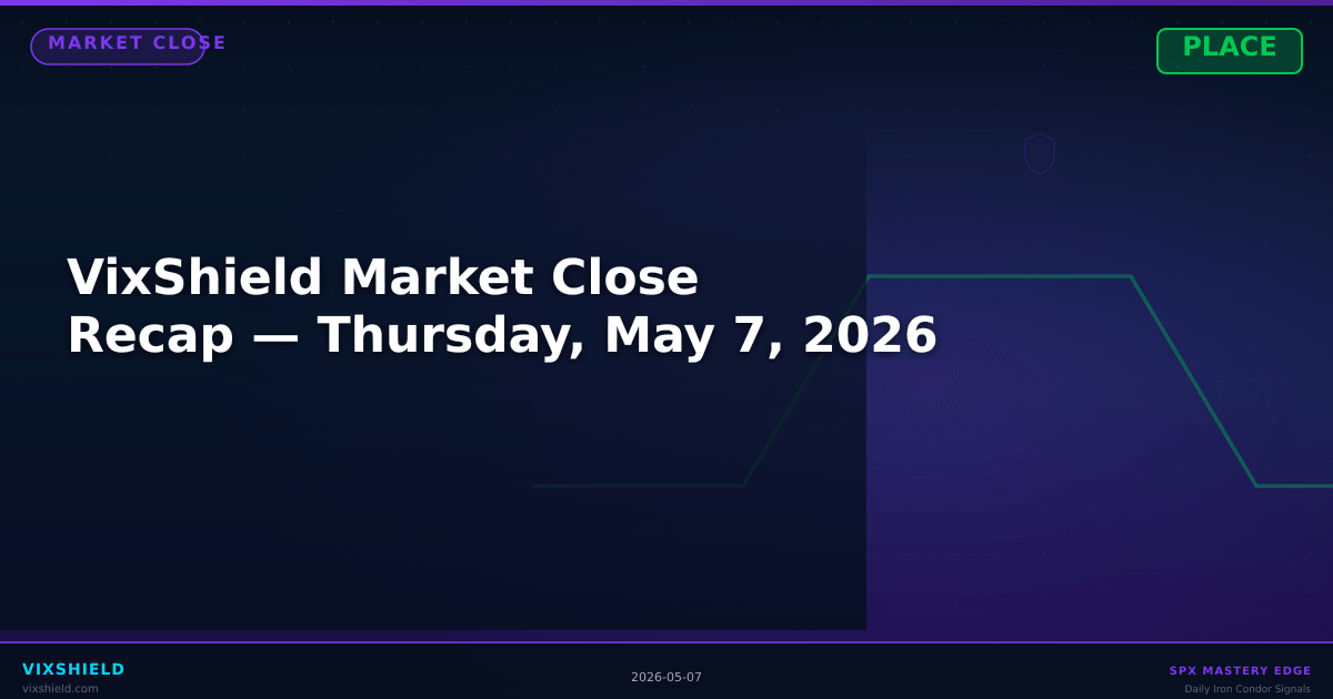 VixShield Market Close Recap — Thursday, May 7, 2026